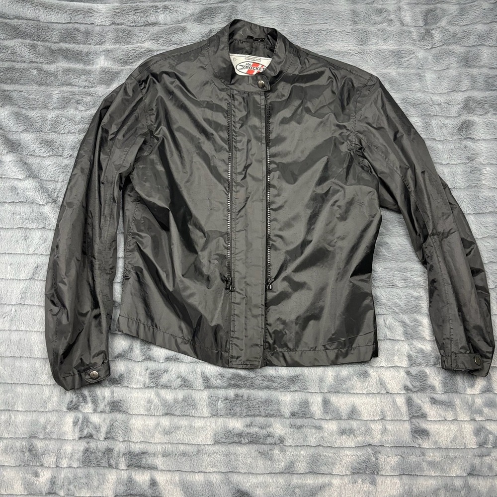Joe Rocket Honda Motorcycle Jacket Womens M Black Dual Zip Mock Neck Biker Moto